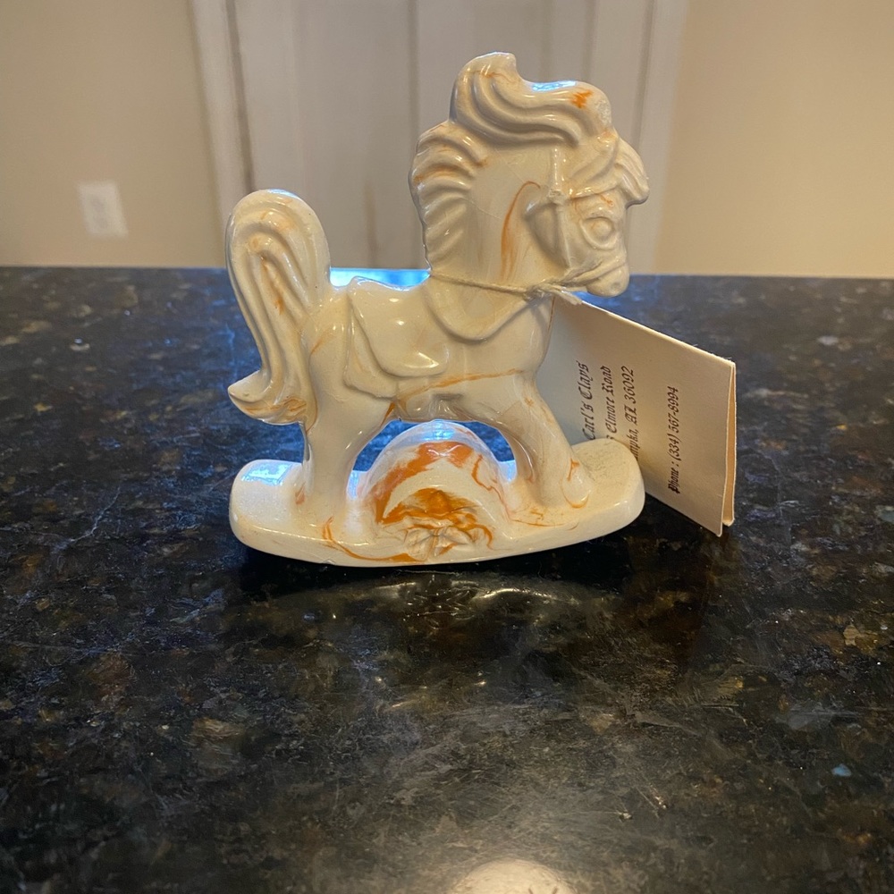 Alabama clay rocking horse figurine